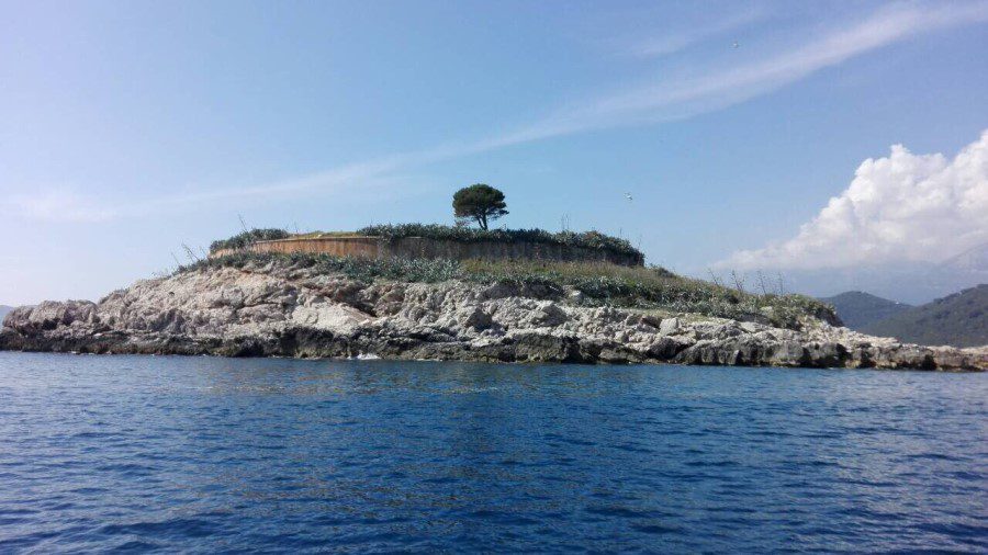 Mamula island before the hotel. Once a concentration camp