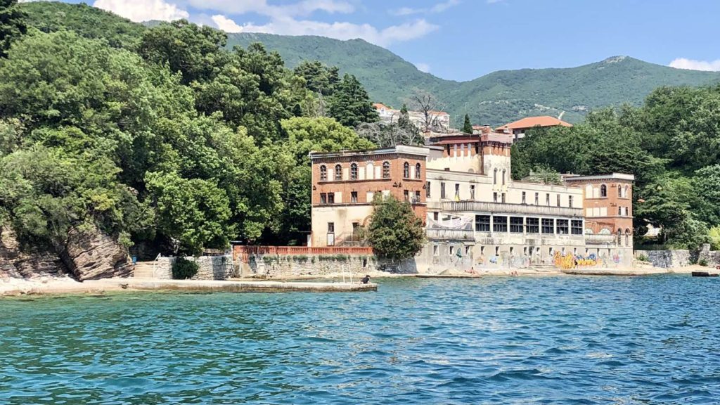 kotor boat tours photos - Zelenika hotel - view of the hotel from the sea