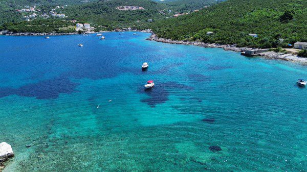 mirišta beach - aerial view