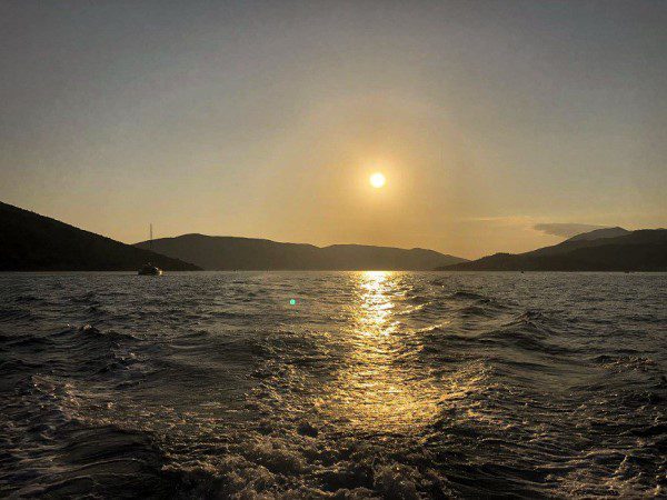 sunset trip to the blue cave
