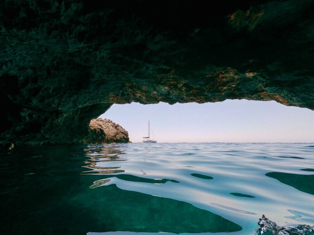 The interior of the cave