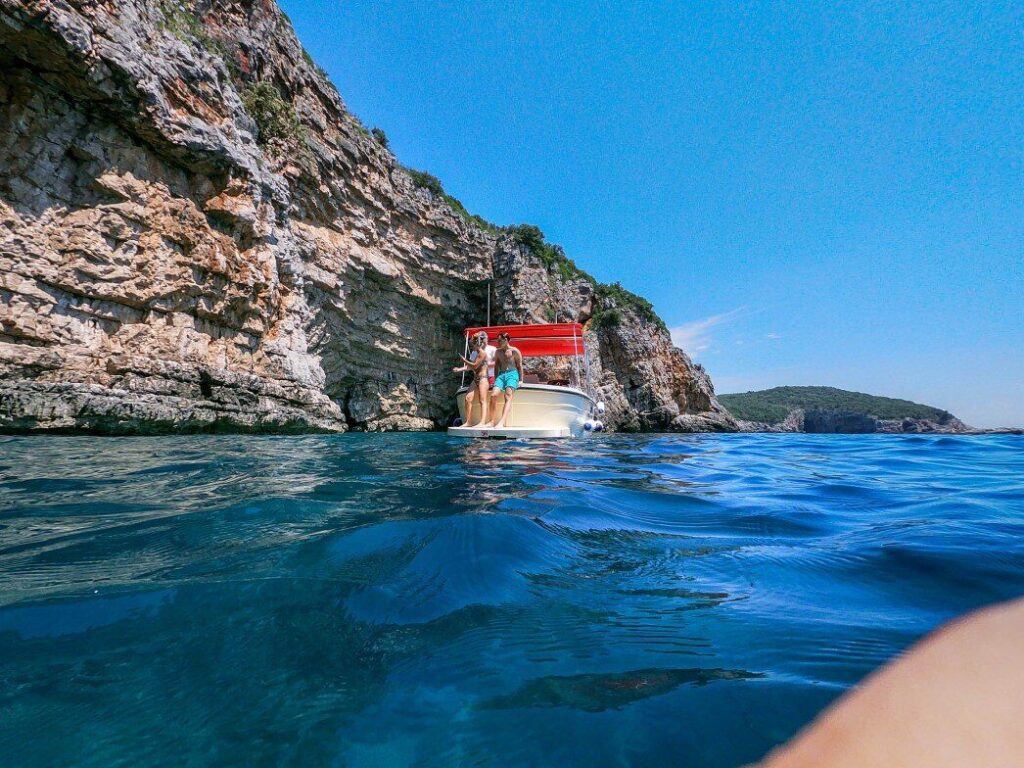 Near the entrance to the Blue Cave