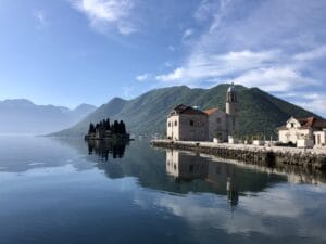 Perast and Our Lady of the Rocks boat tour - view of the islets